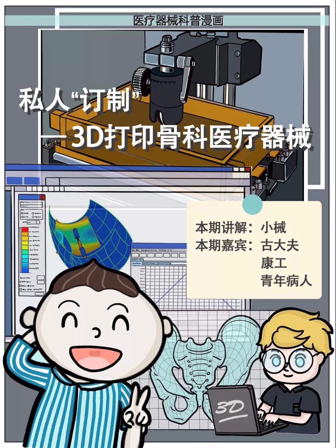 器审中心科普漫画丨私人订制—3D打印骨科医疗器械