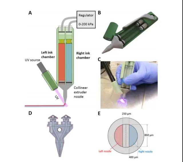 用于软骨修复的手持式原位生物3D打印装置
